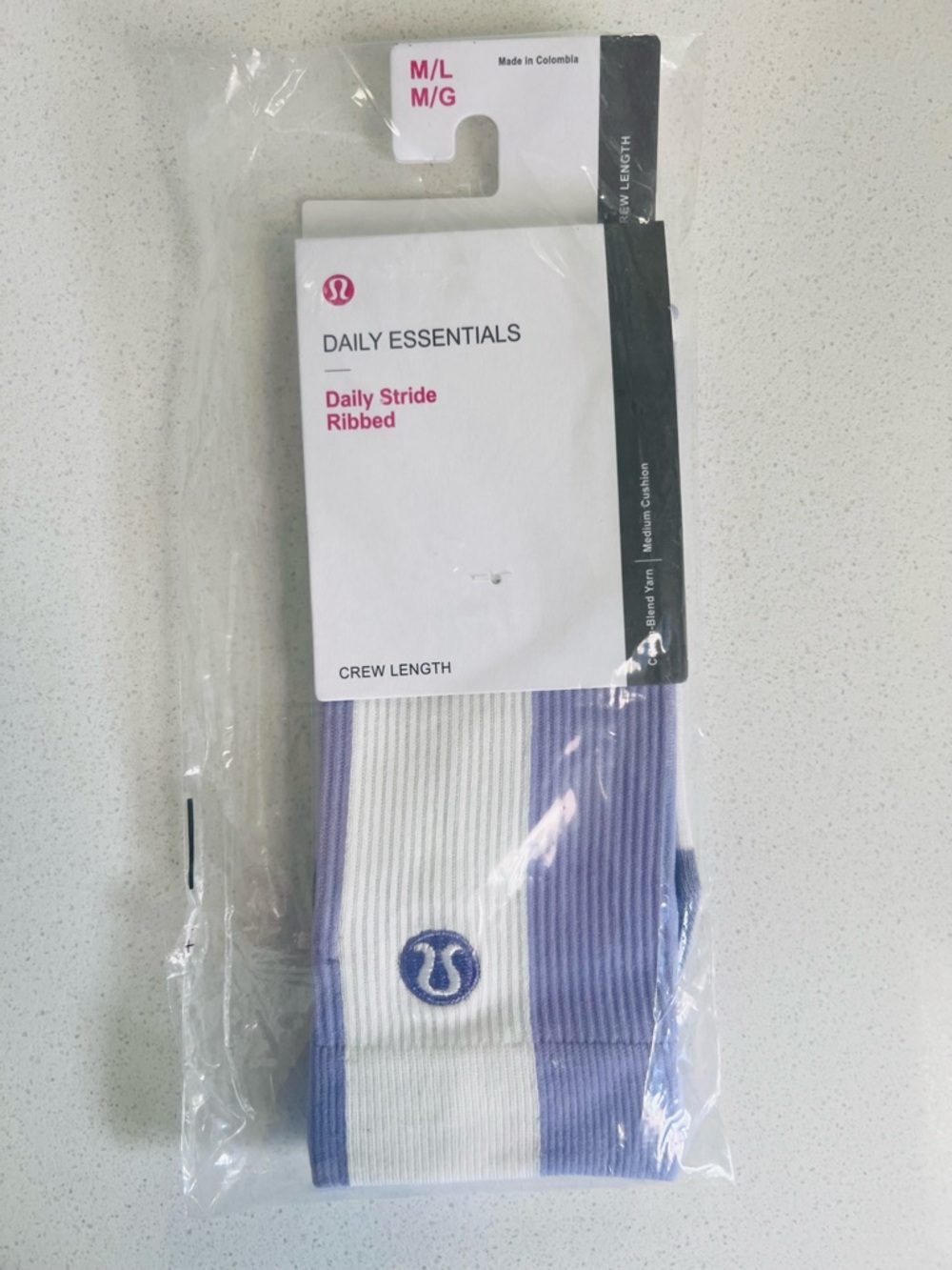Lululemon Daily Stride Ribbed Crew Socks